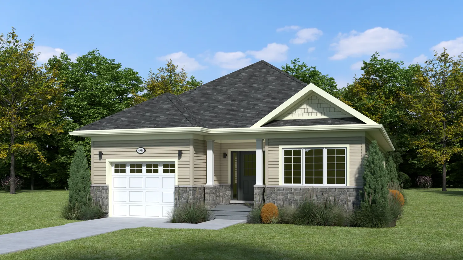 Evergreen model front elevation, Meadow Heights