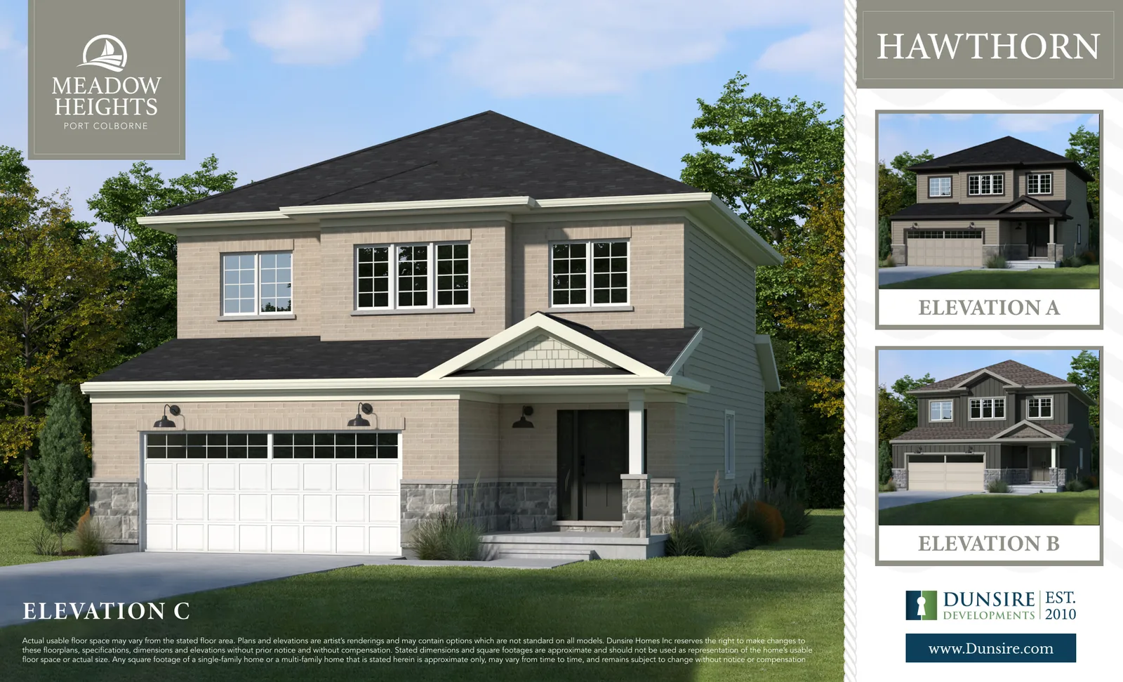 Hawthorn home front elevation